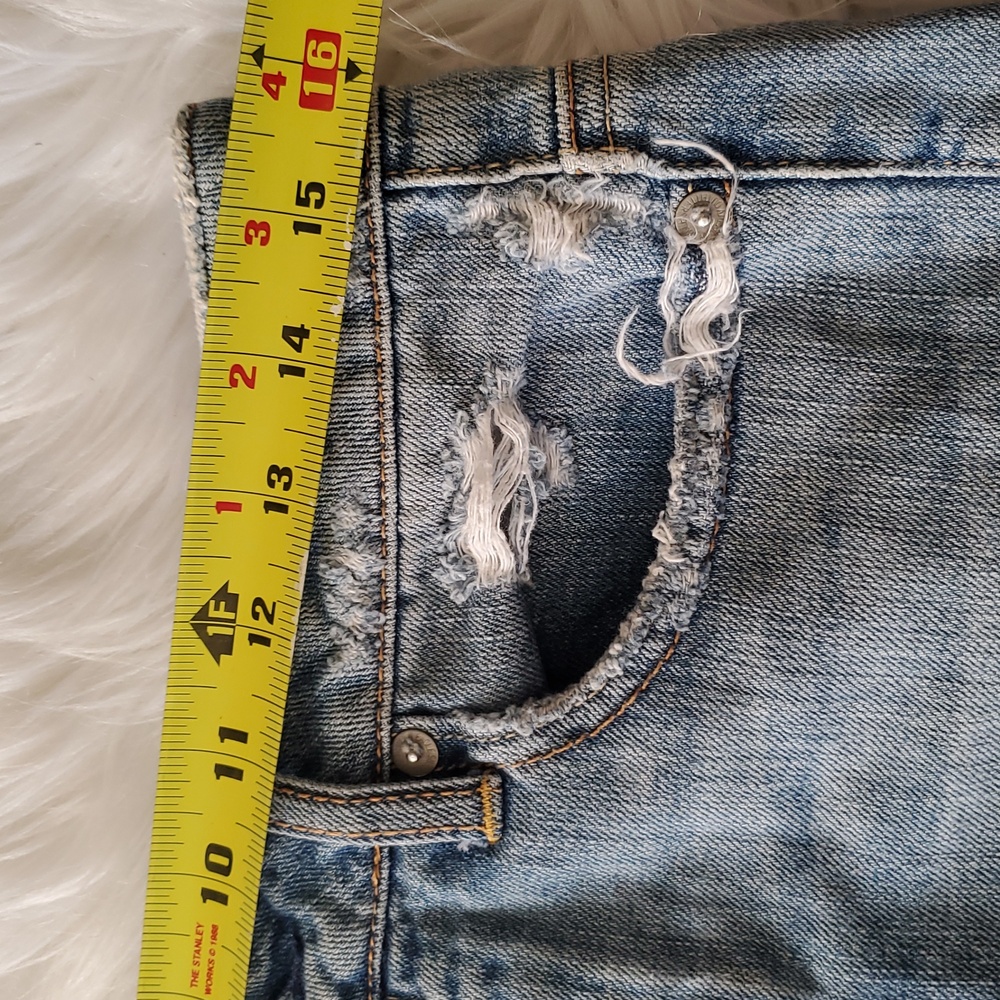 American Eagle distress Micro Daisy Dukes Jeans shorts size 4 - Picture 16 of 16